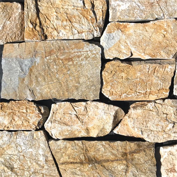 Pelapis Batu Alam untuk Perapian Garis Kapur Krem JRSL-100